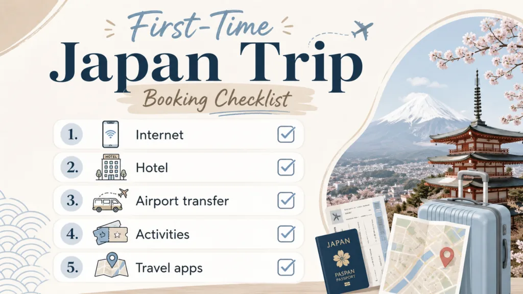 First-time Japan trip booking checklist